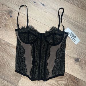 brand new urban outfitter black corset small with tags